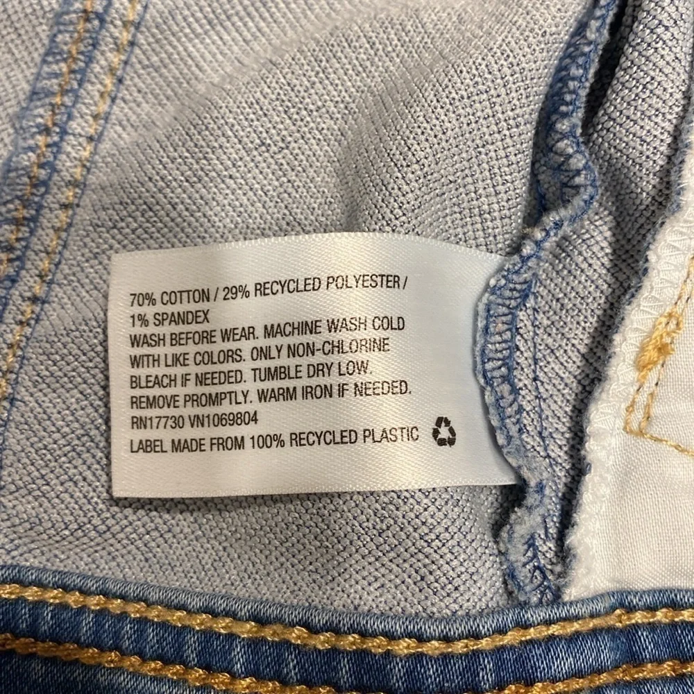 U baby Cat & Jack solid blue stretch denim jacket size 12M